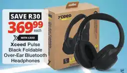 Checkers Xceed Pulse Black Foldable Over-Ear Bluetooth Headphones offer