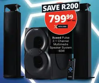 Checkers Xceed Pulse 2.1 Channel Multimedia Speaker System offer