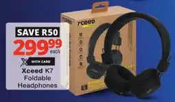 Checkers Xceed K7 Foldable Headphones offer