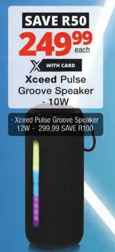 Checkers Xceed Pulse Groove Speaker offer