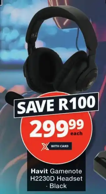 Checkers Havit Gamenote H2230D Headset offer