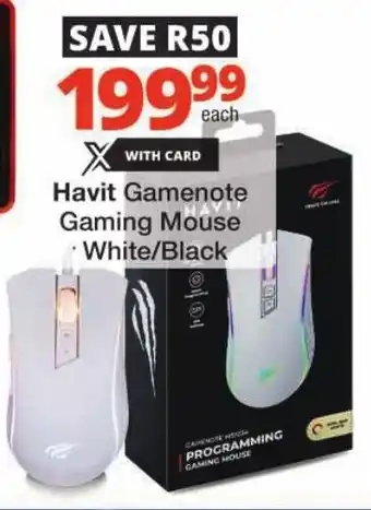 Checkers Havit Gamenote Gaming Mouse offer