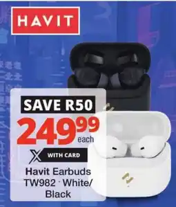 Checkers Havit Earbuds TW982 offer