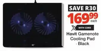 Checkers Havit Gamenote Cooling Pad offer