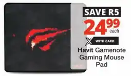 Checkers Havit Gamenote Gaming Mouse Pad offer