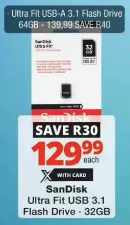 Checkers SanDisk Ultra Fit USB 3.1 Flash Drive offer