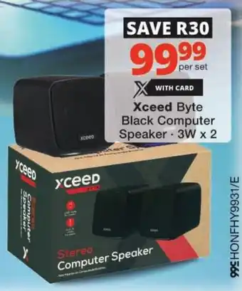 Checkers Xceed Byte Black Computer Speaker offer