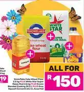 Game Snowflake Cake Wheat Flour 2.5Kg+White Star Super Maize Meal 2.5Kg+Econo Blended Cooking Oil 2L offer
