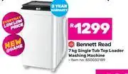 Game Bennett Read 7Kg Single Tub Top Loader Washing Machine offer