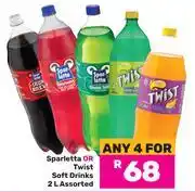 Game Sparletta Or Twist Soft Drinks Assorted-For 4 x 2L offer