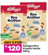 Game Kellogg's Rice Krispies Vanilla-For 2 x 500g offer