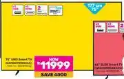 Game Samsung 75 (177cm) UHD Smart TV UA75DU7000KXXA offer