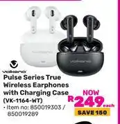 Game Volkano Pulse Series True Wireless Earphones With Charging Case VK-1164-WT-Each offer