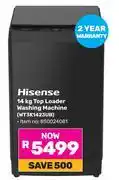 Game Hisense 14Kg Top Loader Washing Machine WT3K1423UB offer