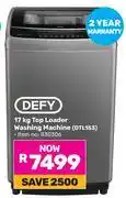 Game Defy 17Kg Top Loader Washing Machine DTL153 offer