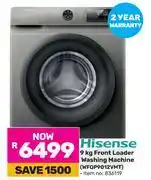 Game Hisense 9Kg Front Loader Washing Machine WFQP9012VMT offer