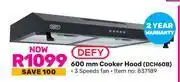 Game Defy 600mm Cooker Hood DCH60B offer