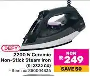 Game Defy 2200W Ceramic Non Stick Steam Iron SI 2322 CX offer
