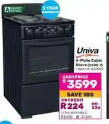 Game Univa 4 Plate Cable Stove U405-1 offer