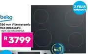 Game Beko 750mm Vitroceramic Hob HIC64401 offer