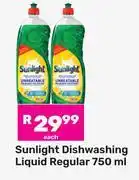 Game Sunlight Dishwashing Liquid Regular-750ml Each offer