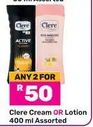 Game Clere Cream Or Lotion Assorted-For 2 x 400ml offer