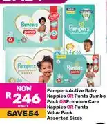 Game Pampers Active Baby Nappies Or Pants JP Or Premium Care Nappies Or Pants VP Assorted Sizes-Each offer