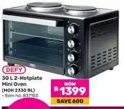 Game Defy 30L 2 Hotplate Mini Oven MOH 2330 BL offer