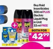 Game Raid Insecticides 300ml Plus Electric Liquid Plug In Unit 33ml-Both For offer