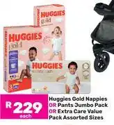 Game Huggies Gold Nappies Or Pants Jumbo Pack Or Extra Care Value Pack Assorted Sizes-Each offer