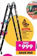 Game Tradequip 3.6m Black Dual Ladder offer