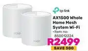 Game TP-Link AX1500 Whole Home Mesh System Wi-Fi offer