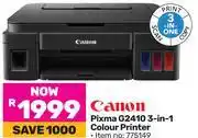 Game Canon Pixma G2410 3-In-1 Colour Printer offer