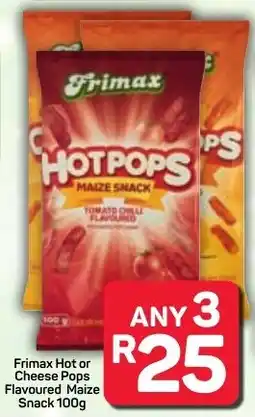Pick n Pay Hypermarket Frimax Hot or Cheese Pops Flavoured Maize Snack offer