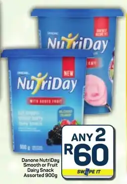 Pick n Pay Hypermarket Danone NutriDay Smooth or Fruit Dairy Snack Assorted offer
