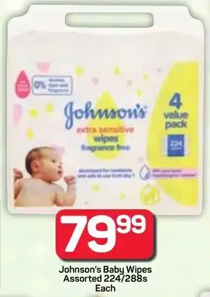 Pick n Pay Hypermarket Johnson's Baby Wipes Assorted offer