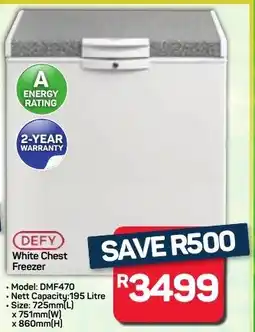 Pick n Pay Hypermarket DEFY White Chest Freezer offer