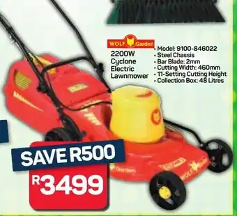 Pick n Pay Hypermarket Wolf Garden 2200W Cyclone Electric Lawnmower offer