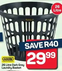 Pick n Pay Hypermarket Addis Dark Grey Laundry Basket offer