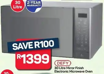 Pick n Pay Hypermarket DEFY Mirror Finish Electronic Microwave Oven offer