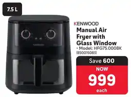 Makro KENWOOD Manual Air Fryer with Glass Window offer