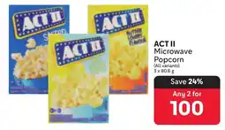 Makro ACT II Microwave Popcorn offer