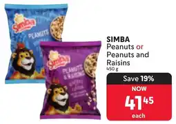 Makro SIMBA Peanuts or Peanuts and Raisins offer