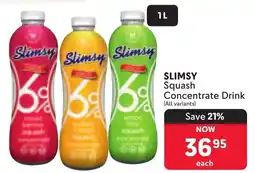 Makro SLIMSY Squash Concentrate Drink offer