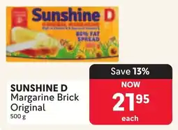 Makro SUNSHINE D Margarine Brick Original offer