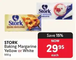 Makro STORK Baking Margarine Yellow or White offer