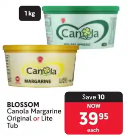 Makro BLOSSOM Canola Margarine Original or Lite Tub offer