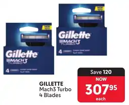 Makro GILLETTE Mach3 Turbo 4 Blades offer