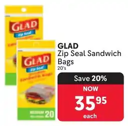 Makro GLAD Zip Seal Sandwich Bags offer