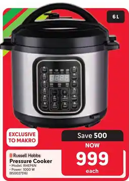 Makro Russell Hobbs Pressure Cooker offer